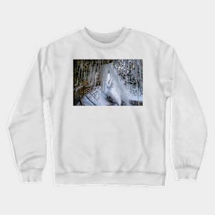 Scheidegg First Waterfall in winter Crewneck Sweatshirt